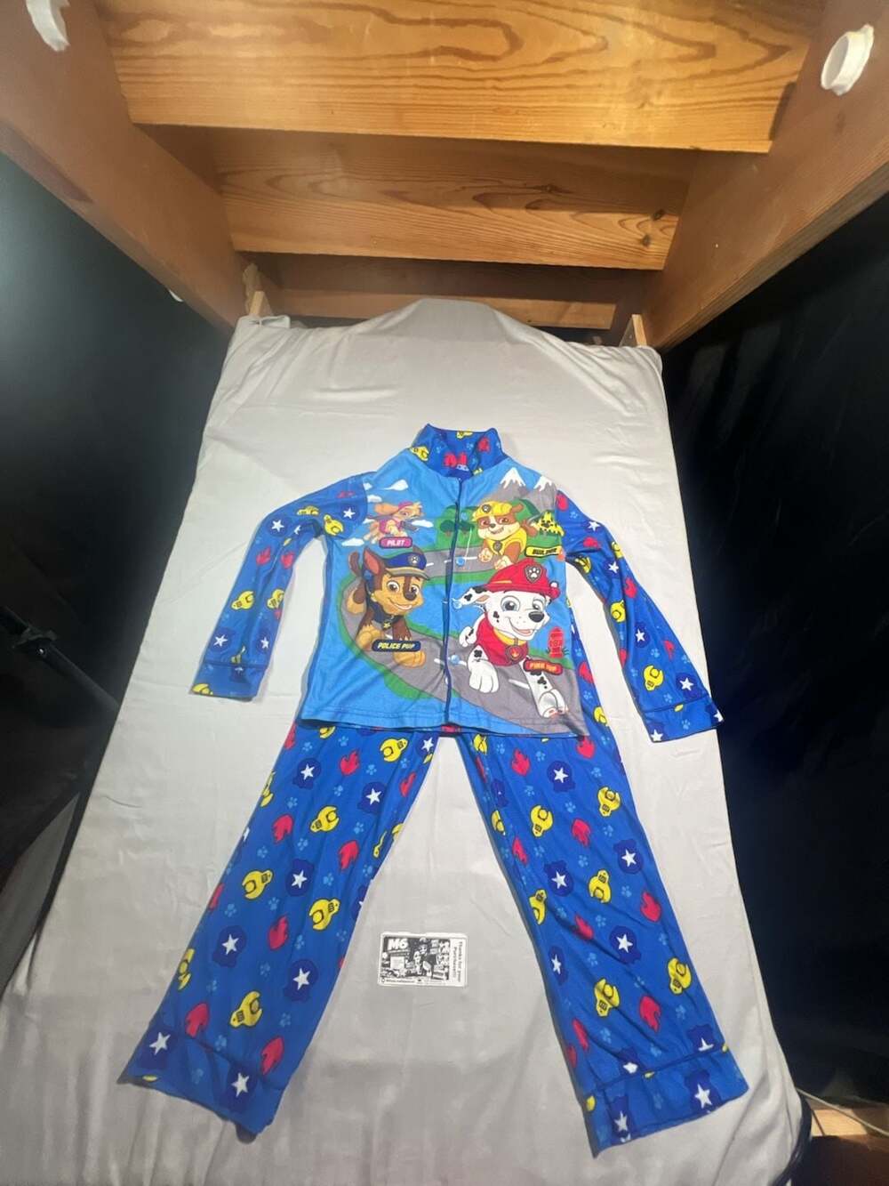 Nickelodeon Paw Patrol Boys 2-Piece Fleece Button-Up Pajama Set, Size 8